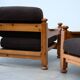 Set of two pine lounge chairs