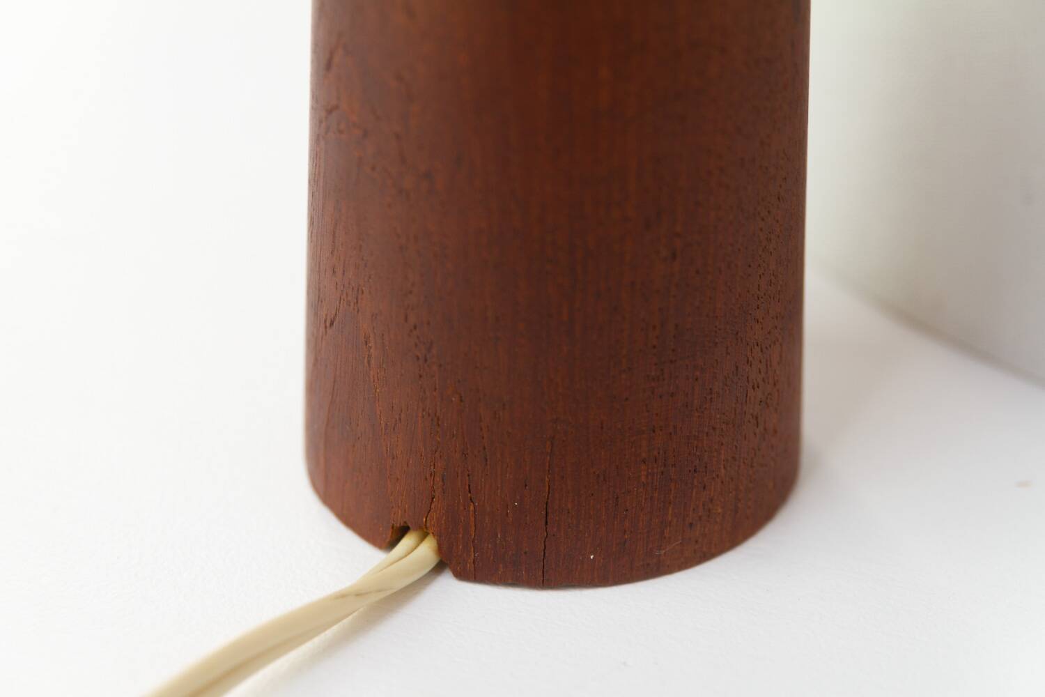 Vintage Danish Teak Table Lamp, 1960s