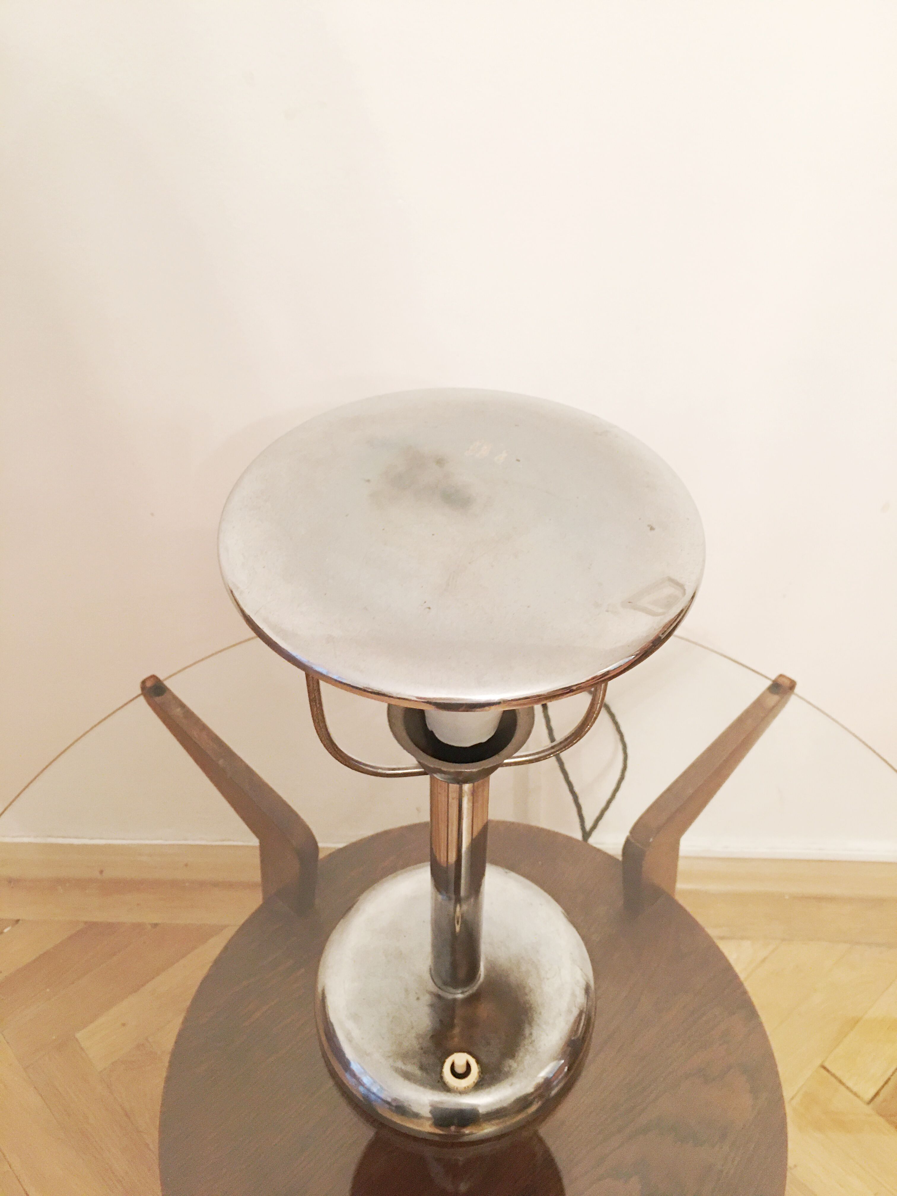 Art deco Steel Table Lamp by Napako, 1930s