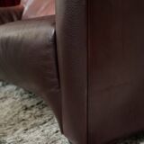 Oxblood leather sofa DeSede DS-72b