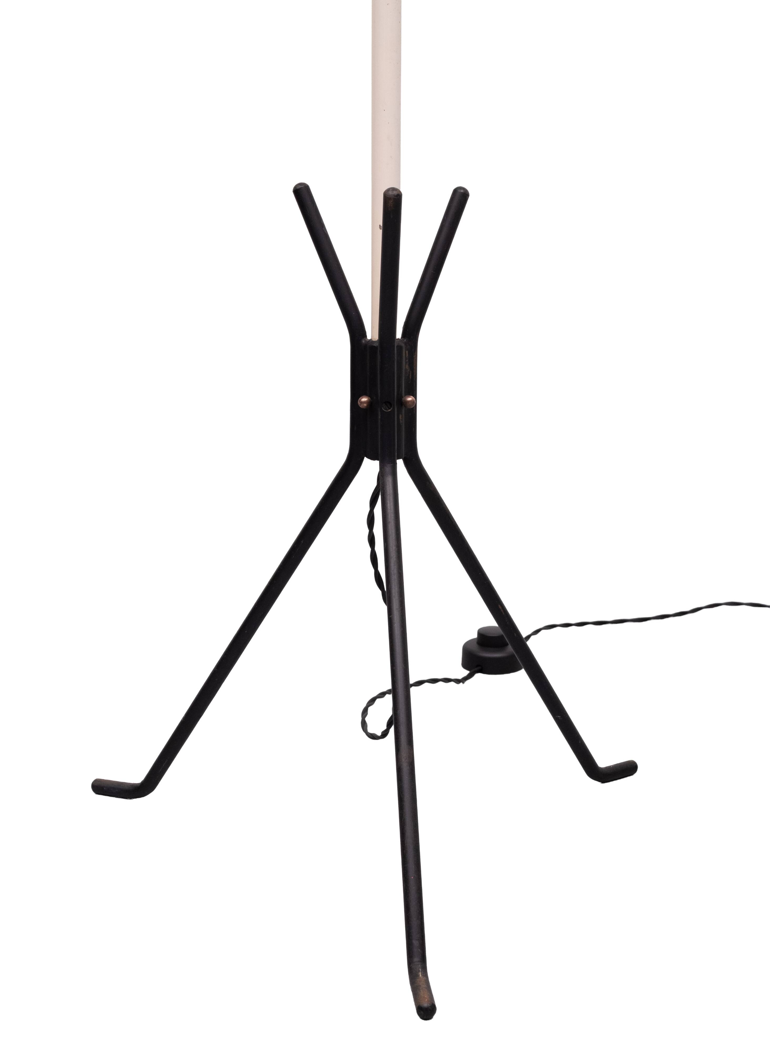 Mid Century Modern Tripod Floor lamp Holland 1950s