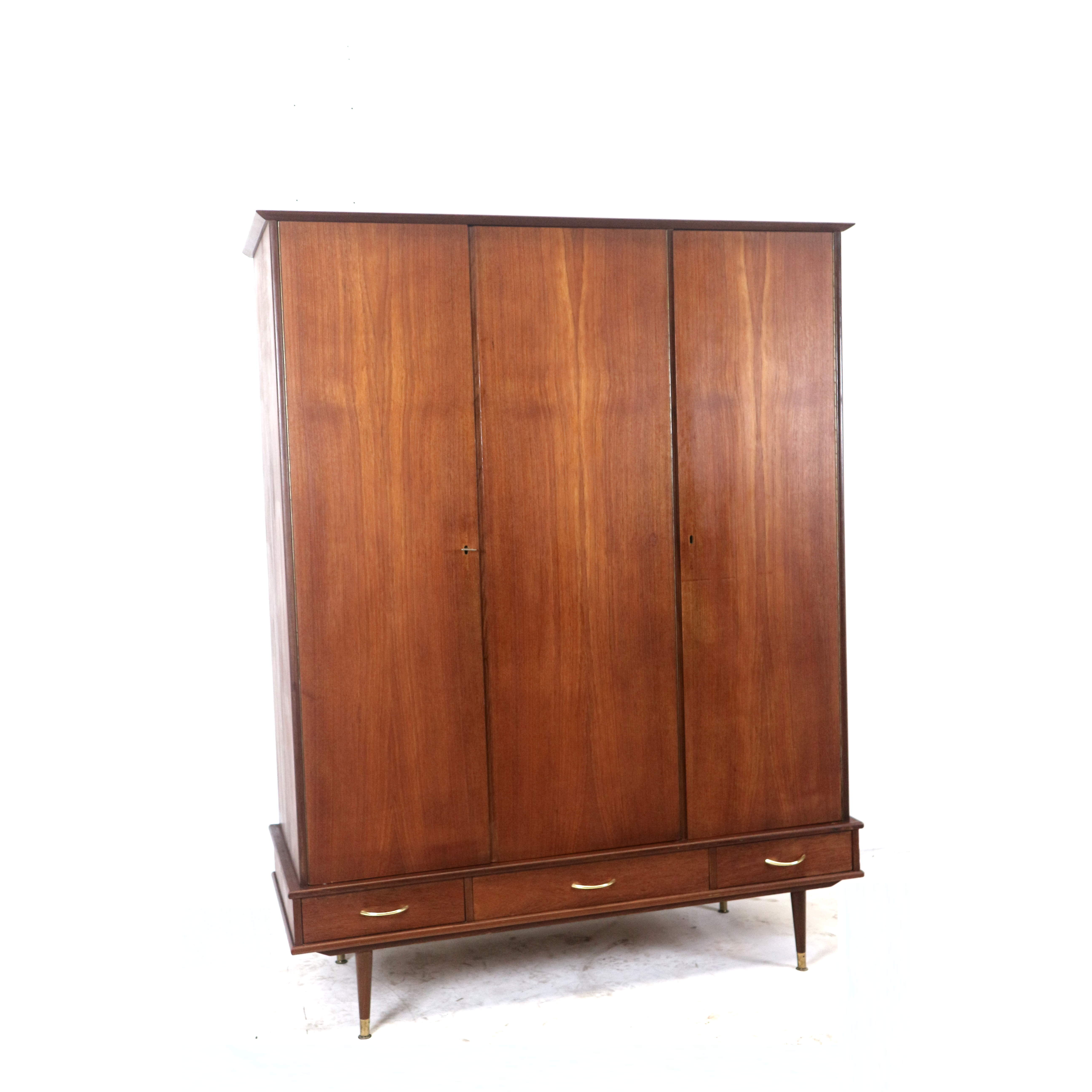 Vintage 3-door wardrobe made in the 60s