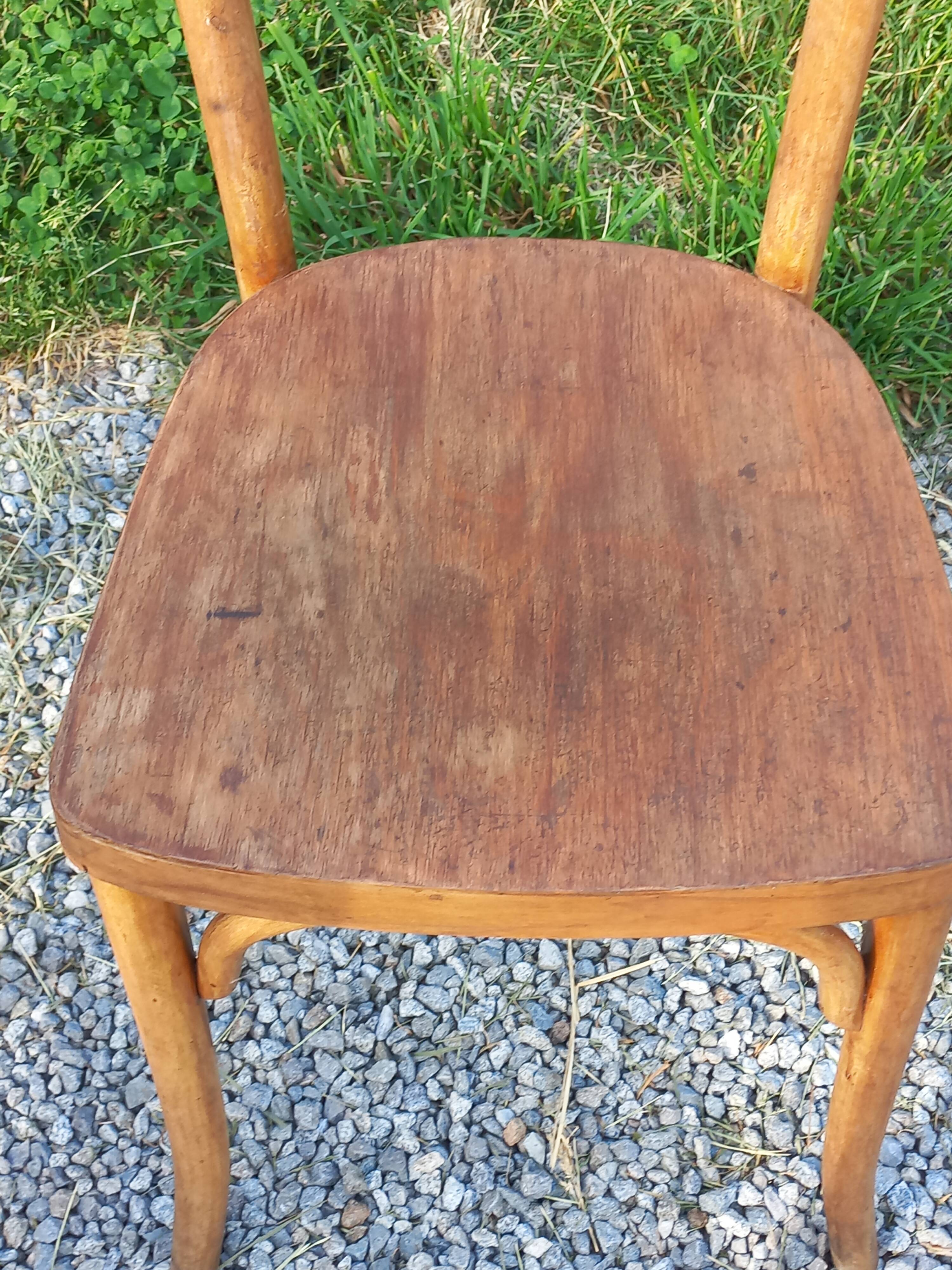 Set of 4 Thonet bistro chairs from the 1950s.