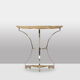 Pair of metal and bronze cast consoles. Contemporary.