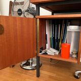Vintage Scandinavian desk with back bookcase