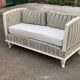 Louis XV velvet bench from the 19th century.