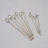 Set of 9 spoons with long handle
