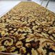 1960s German acrylic runner with gold and brown foliate 2.2' x 10.9' - 1C1288