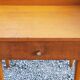 Vintage bedside table of the 50s in blond oak bobbin feet
