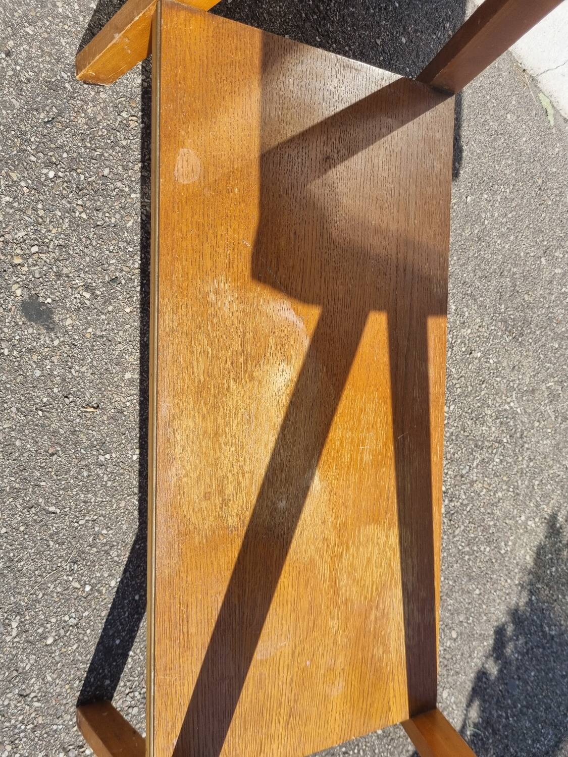Vintage side table with compass legs