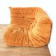 Togo corner armchair in "peach skin" by Michel Ducaroy for Ligne Roset