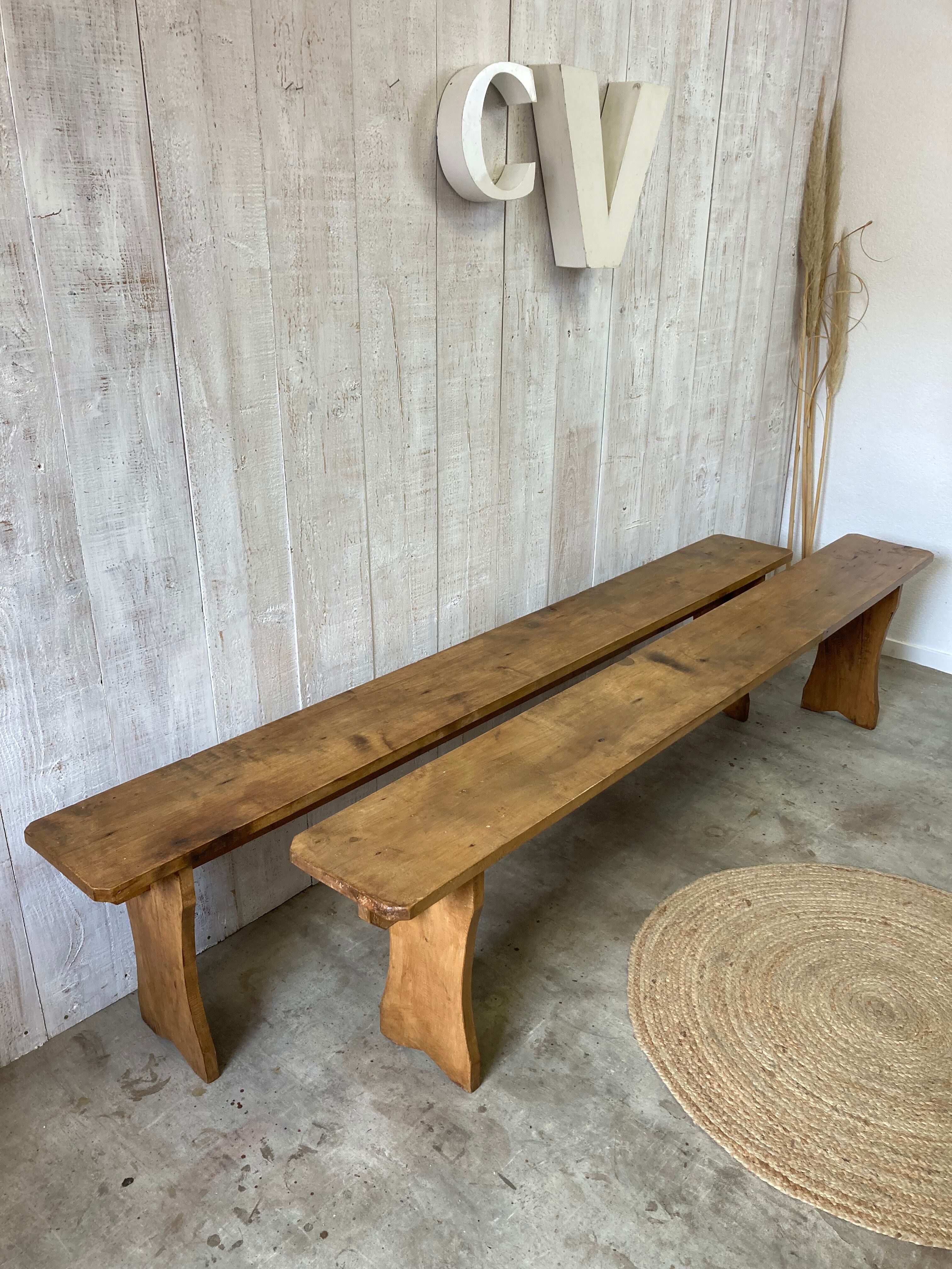 Pair of farm benches