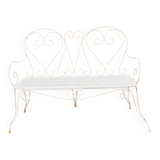 Ancien grand banc de jardin fer forgé