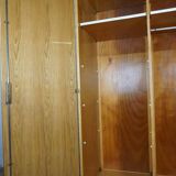 1960s varnished wardrobe with mirror