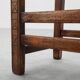19th Century Spanish Hand-Carved oak Side Chair with Velour Seat