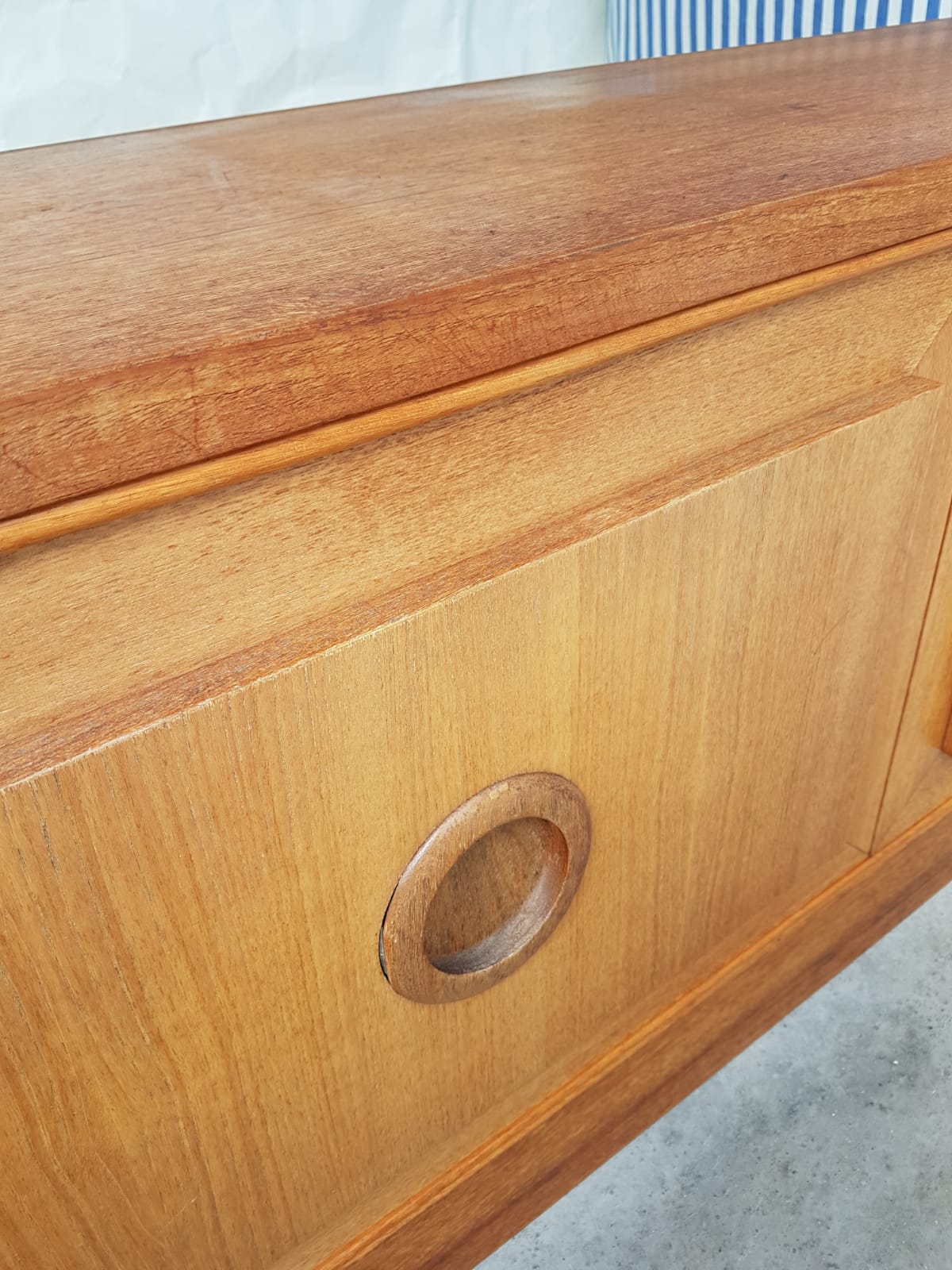 Vtg Mid Century Sideboard Danish Scandinavian Design Media Credenza Retro