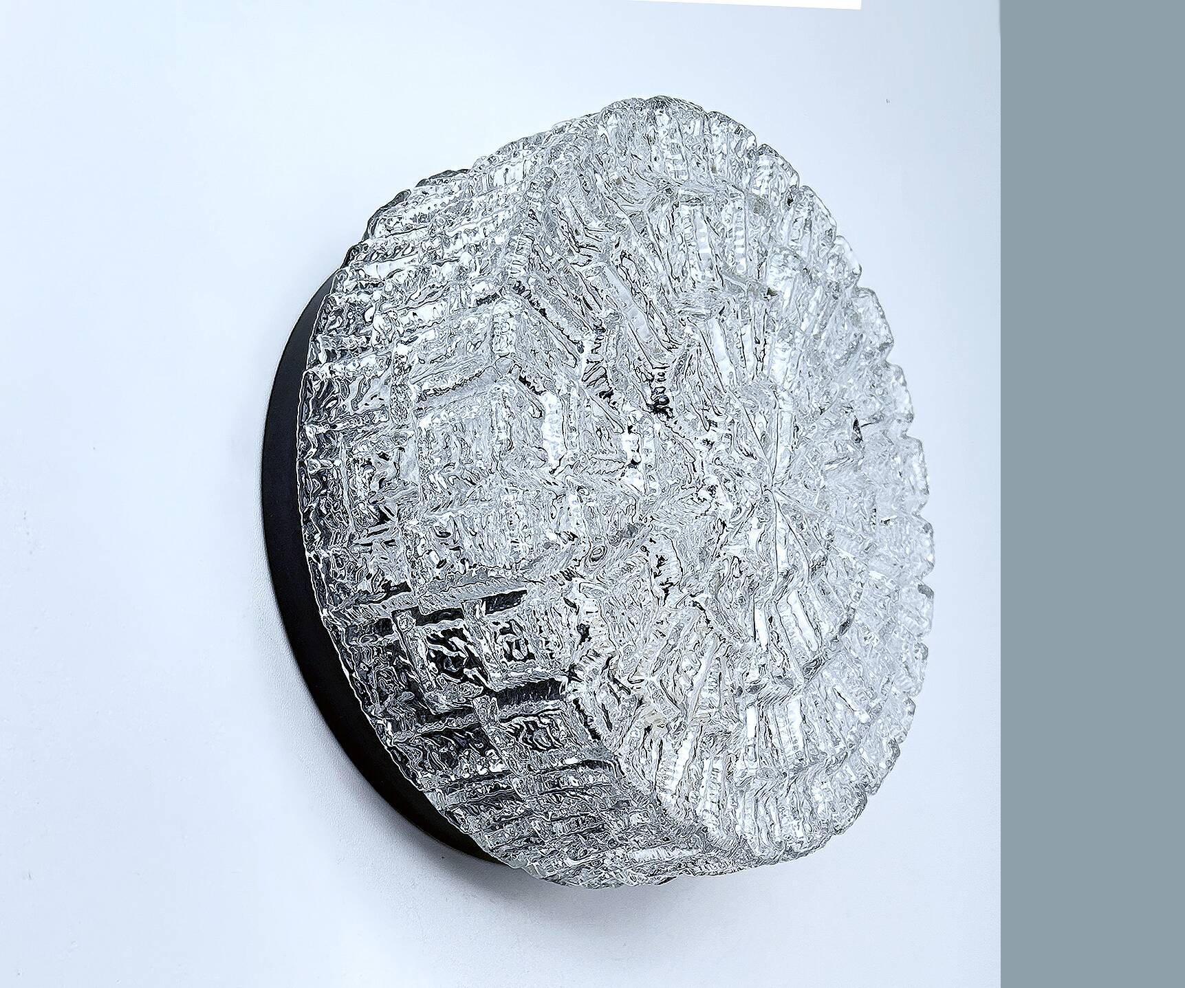 Vintage Brutalist Glass Sconce