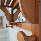 Vintage 1950s wall coat rack