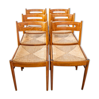 Series of six Scandinavian chairs