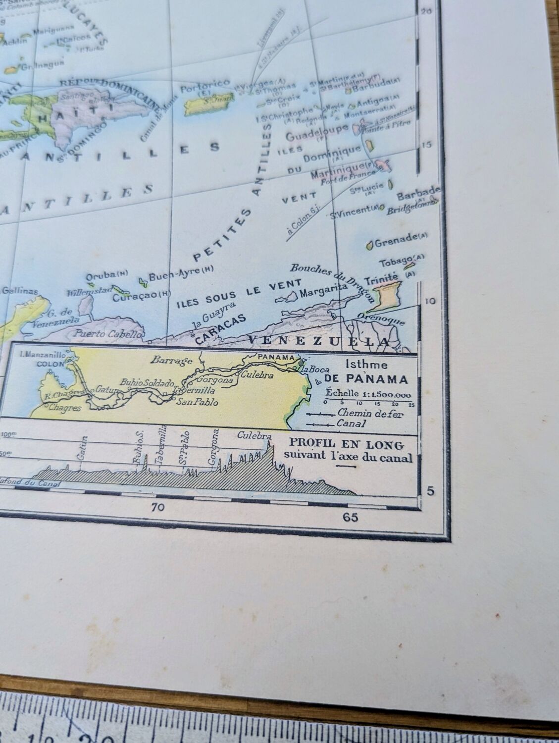 United States and West Indies, Vintage Map, 1895, Authentic.
