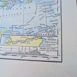 United States and West Indies, Vintage Map, 1895, Authentic.