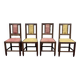 Series of 4 Art Deco mahogany chairs from the 1950s