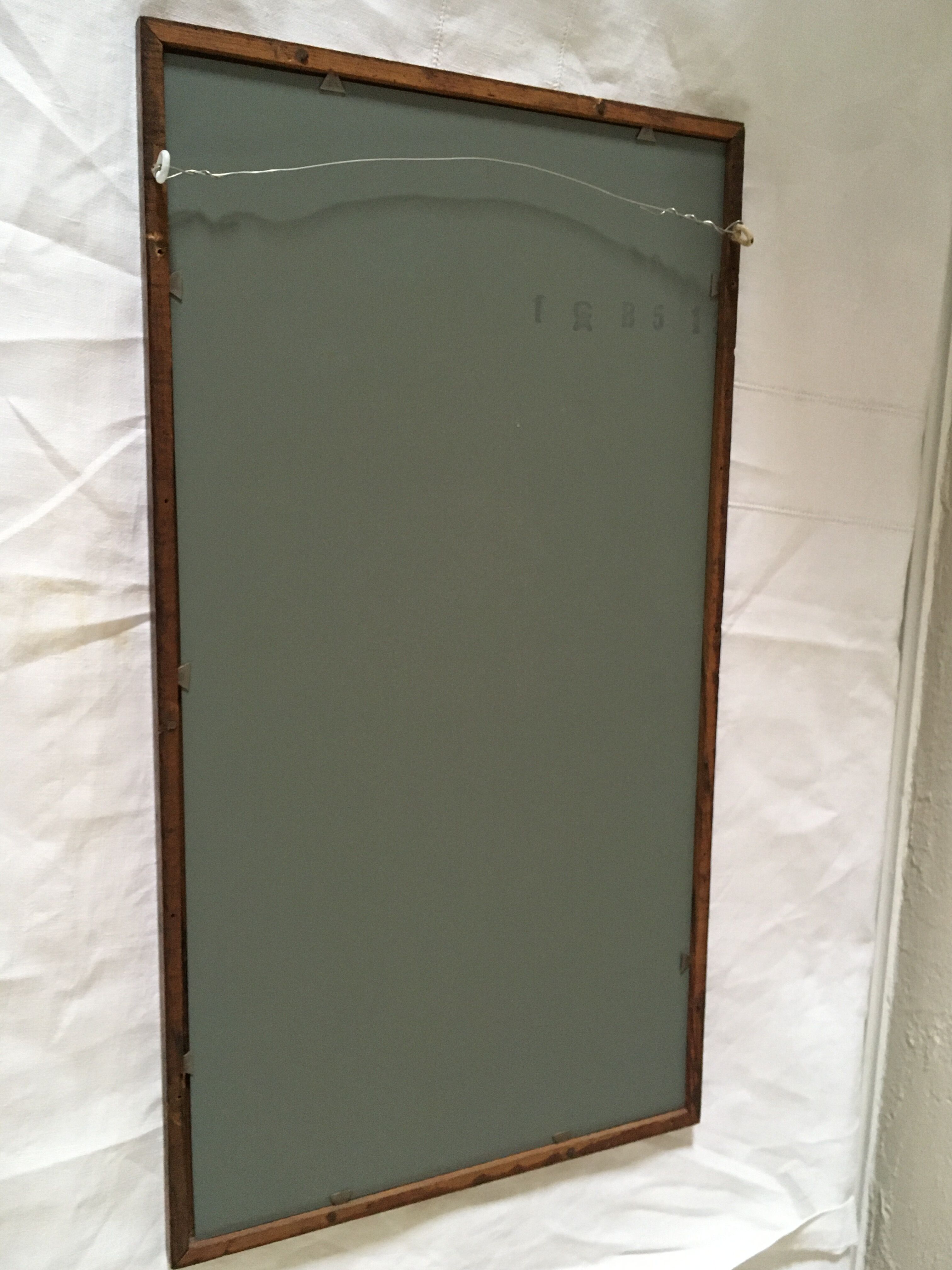 Marquetry mirror 47x26cm