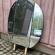 Coiffeuse scandinave en bois des années 50 avec miroir triptyque