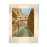Photo albumen enhanced Ponte dei Sospiri Venice Italy circa 1880