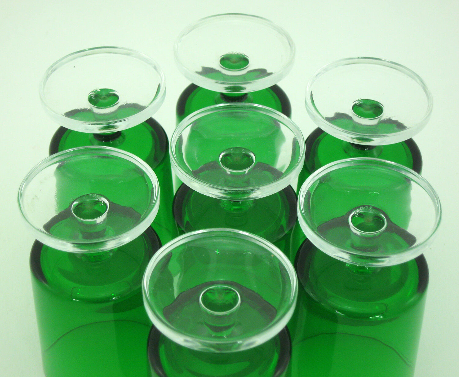 7 bottle green walking glasses - Cavalier Luminarc France 70