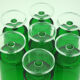 7 bottle green walking glasses - Cavalier Luminarc France 70