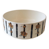 Terre de Fer Badonviller Orange and Black Salad Bowl