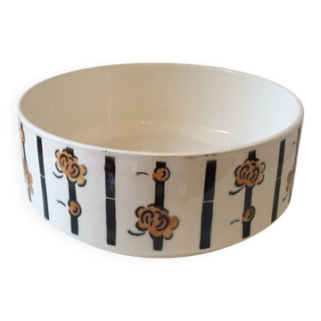 Terre de Fer Badonviller Orange and Black Salad Bowl