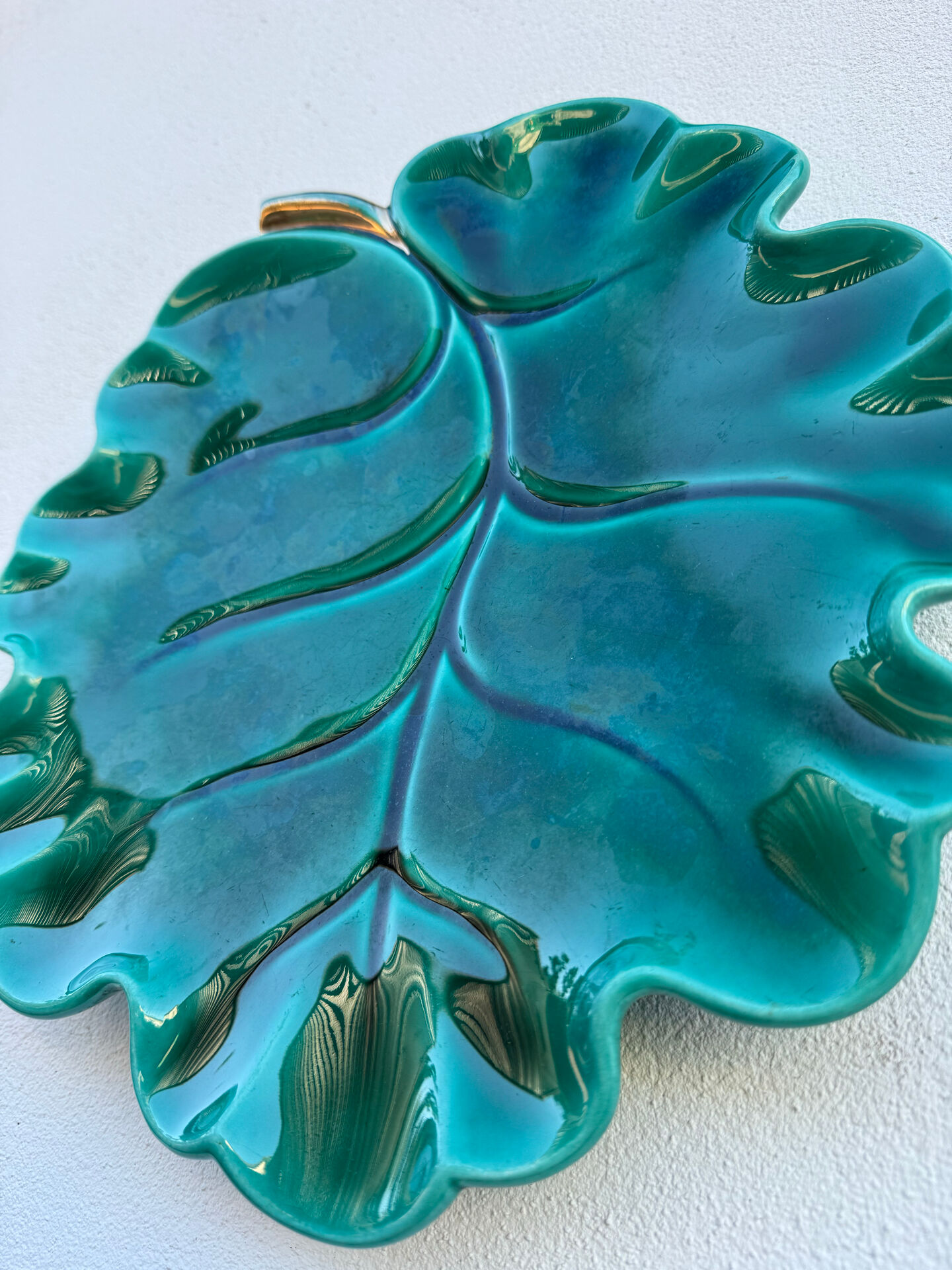 Green plate Verceram 1950s