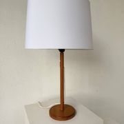 Lampe de table bois chêne années 70