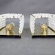 Pair of Austrian mid-century brass and acrylic wall lights, 1970s