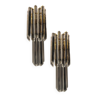 Murano Glass Prism Sconces Set of 2