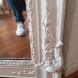 Fireplace mirror painted white 102x130cm