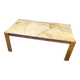 Wood chrome marble coffee table