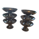 Set of 6 stainless steel ice cream bowls 18-10