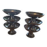 Lot de 6 coupes à glace en inox 18-10