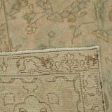Handmade Oriental Decorative 1980s 245 cm x 349 cm Beige Wool Carpet