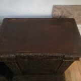 Pair of 19th century dark walnut display cases