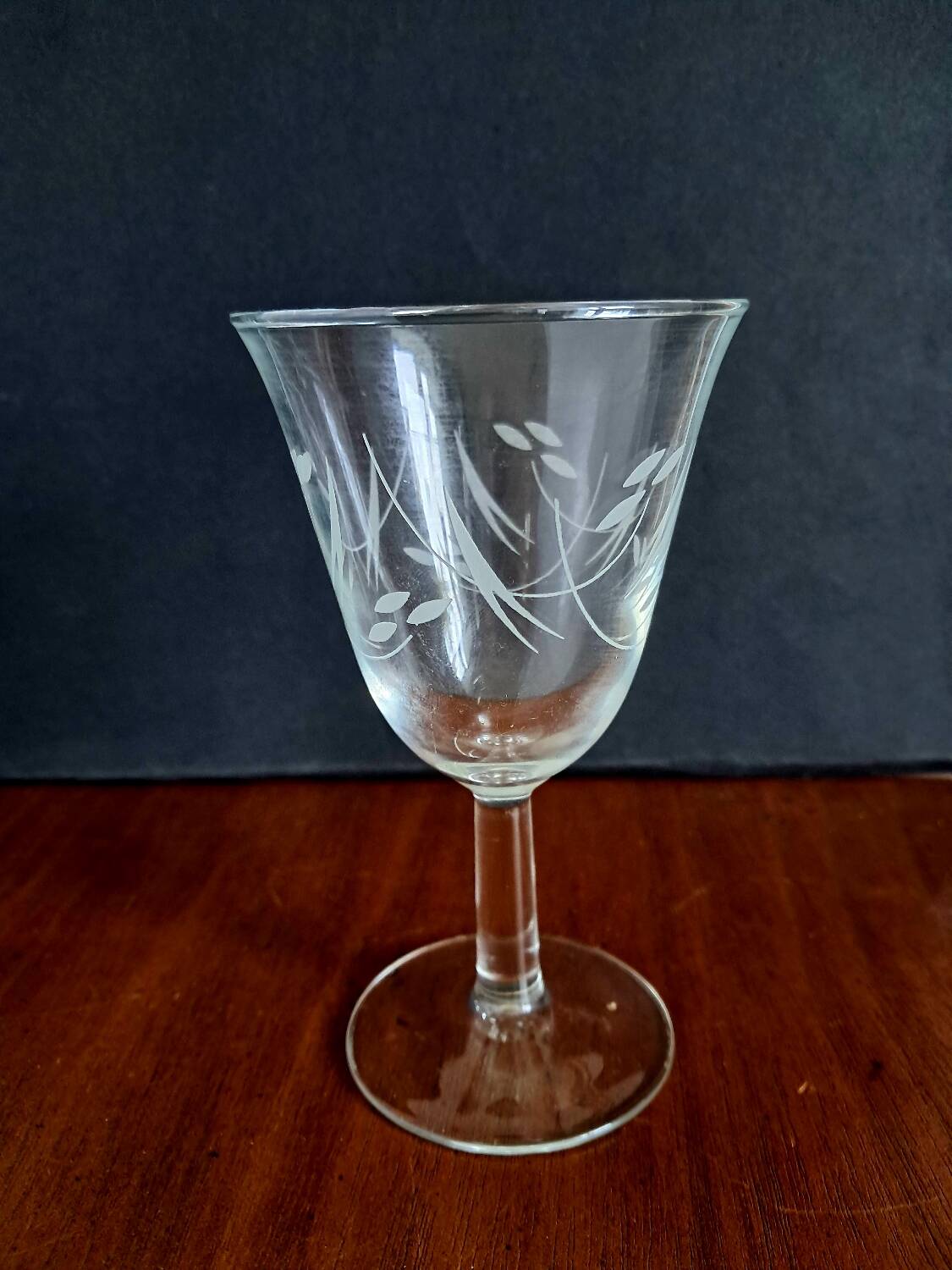 6 Luminarc foliage wine glasses from the 60s, new