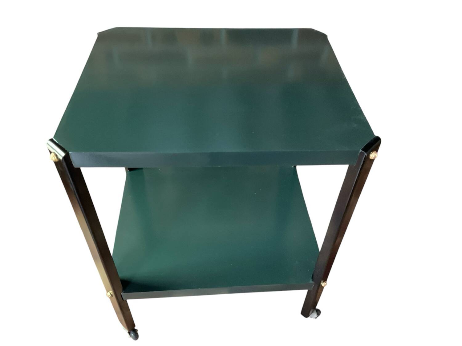 Desserte vintage en bois vert