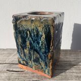 Vase de potier en grès émaillé
