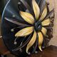 Floral metal ceiling light from the 70s/80s.