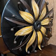 Plafonnier floral metal  années 70/80