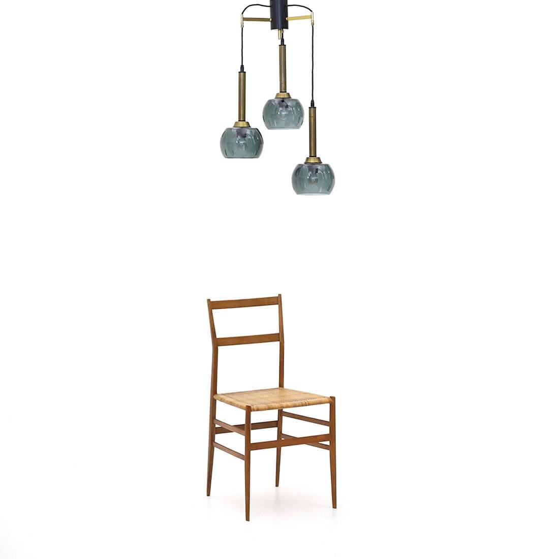 Ceiling lamp with three pendants, 1950s