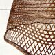 Straw pendant light, new 1m fabric cable, porcelain ceiling light